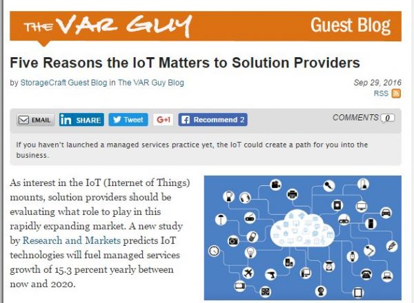 The Var Guy covered Infoholic Research Report IoT Managed Services